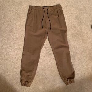 Khaki chino joggers